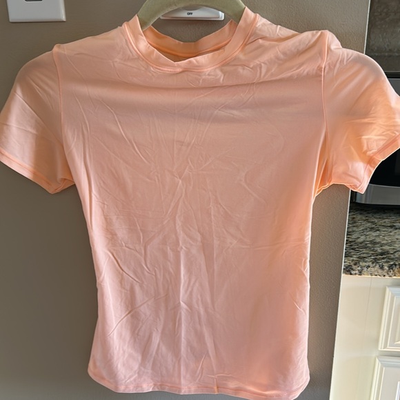 Bright peach short sleeve SKIMS top - Picture 2 of 8